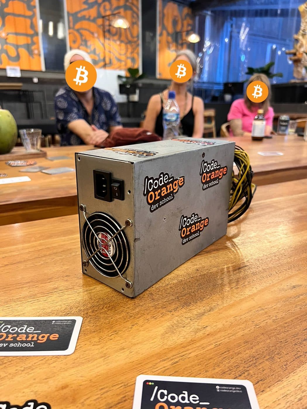 Workshop participants with hardware wallets
