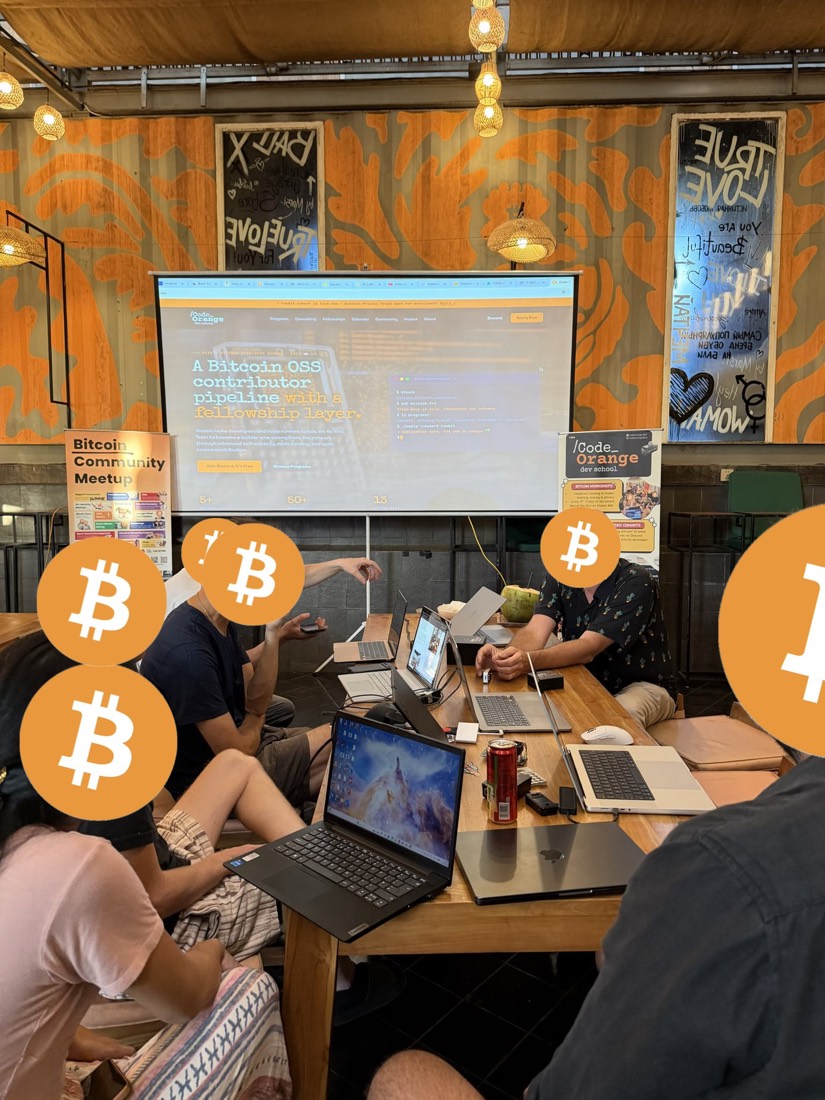 Code Orange community workshop at Bitcoin House Bali