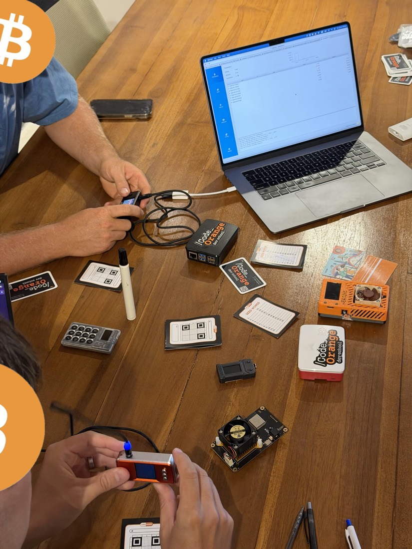 Hands-on Code Orange hardware workshop table