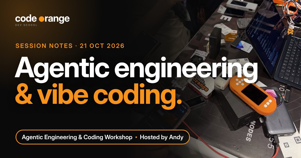 Agentic Engineering & Coding Workshop: Agentic engineering and vibe coding
