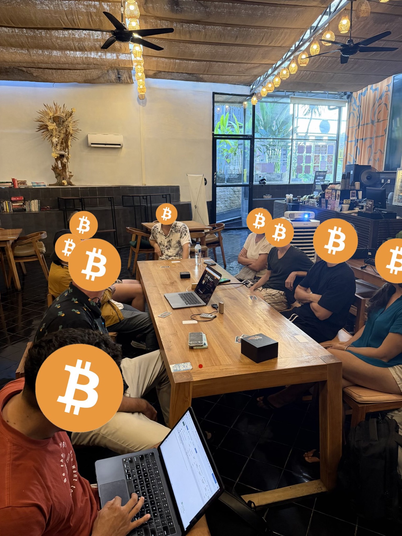 Code Orange workshop room with students around a table